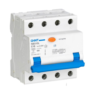 NUOTEKIO RELĖ IR AUTOMATINIS JUNGIKLIS RCBO3P+N, C32, 30mA, A, 6kA CHINT